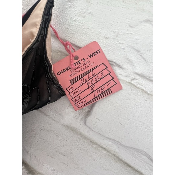 NWT Vintage Montage Night by Mon Cheri Beaded Black Dress EXCELLENT CONDITION 8 - Picture 5 of 16